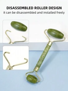 Bộ 2 con lăn massage Beauty Jade Gua Sha, Bộ dụng cụ massage Gua Sha - màu xanh lá - Xem 2