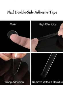 FULL BEAUTY 400片装美甲双面胶带，适用于假指甲展示架工具，美甲粘合条，无痕美甲展示（不含支架），美甲用品，美甲工具，美甲艺术工具，返校季，美甲，按压式美甲工具 - 彩色 - 查看 6