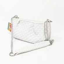 Youth Matelassê Luxury Chain Crossbody Bag - 白色 - 查看 3