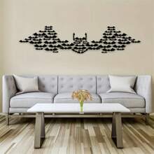 24pcs, 3D Black PVC Bat Halloween Decorations, Scary Bar Room Decoration Props, Bat Wall Stickers - Perfect Halloween Party Supplies,Christmas - Black - View 5