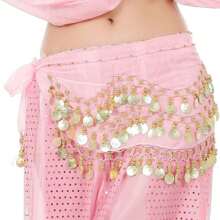 1Pc Thailand/India/Arab Dancer Skirt Women Sexy Belly Dance Hip Scarf Wrap Belt Dancer Skirt Female Show Costumes Sequins Tassels - Multicolor - View 4
