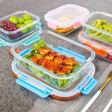 [20-Pieces]  High Borosilicate Glass Food Storage Containers Set, Glass Food Meal Prep Containers With Leakproof Airtight Lids, Perfect For Lunch, On The Go, Leftover, Kitchen Pantry Organizers And Storage - 深紫色 - 查看 5