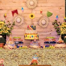 3 pièces Nappes jetables thème western cowboy et ferme, décoration de fête d'anniversaire, taille 137 cm * 274 cm, Noël