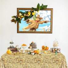 3 pièces Nappes jetables thème western cowboy et ferme, décoration de fête d'anniversaire, taille 137 cm * 274 cm, Noël