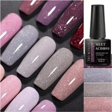 6pcs Glitter Gel Nail Polish Set, Summer Nails Sparkling Glitter Gel Polish Set, Sparkle Nail Polish, Semi Permanent Nail Glue Soak Off UV LED Nail Art Varnish Manicure Kit Nail Supplies Nail Art DIY Home Salon Gift For Women - Multicolor - View 3