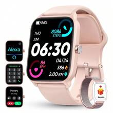 Smartwatch 1.8'' Reloj Inteligente Bluetooth Llamada Alexa - Rosa - Ver 1