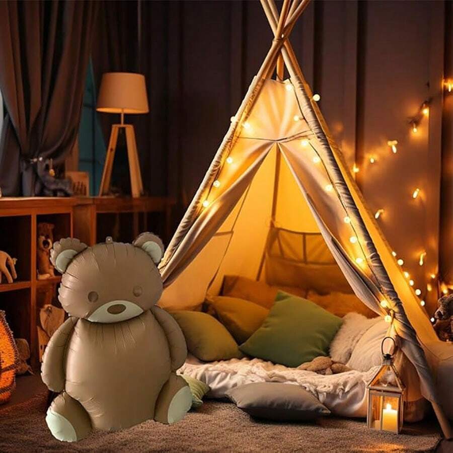 4pcs Matte Finish Bear Forest/Farm Zoo Theme Birthday Party Decorations - Multicolor - View 1