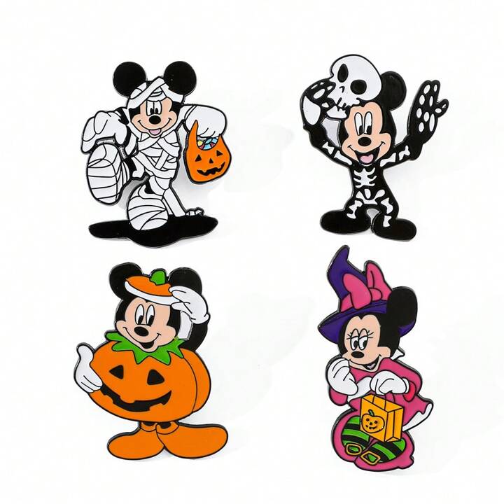 Disney 2 Pcs Action Anime Mickey Mouse Brooch Personality Minnie Mouse Pin Metal Badge Jewelry Clothing Backpack Accessories Gift For Friends for Sale Australia New Collection Online SHEIN Australia