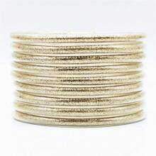 9 Stücke/Set glitzernde Jelly Armreifen für Frauen Armband, silbrige rosé-goldene Farben Armreife Armband