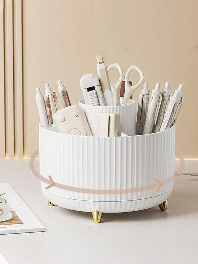 1 hộp đựng bút xoay đa năng, hộp đựng cọ trang điểm tiện dụng, hộp đựng đồ dùng văn phòng dung tích lớn, thiết kế thời trang dành cho trẻ em, bé trai, bé gái, phụ kiện bàn học, đồ dùng văn phòng phẩm.