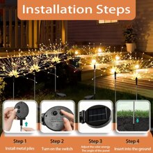 1pc Dandelion Landscape Waterproof Fairy String Lights, 8 Lighting Modes, Colorful/Warm White/White, 60/150/200/240 LEDs Options, Outdoor Decor For Wedding, Holiday, Lawn