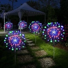 1pc Dandelion Landscape Waterproof Fairy String Lights, 8 Lighting Modes, Colorful/Warm White/White, 60/150/200/240 LEDs Options, Outdoor Decor For Wedding, Holiday, Lawn