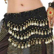 1Pc Thailand/India/Arab Dancer Skirt Women Sexy Belly Dance Hip Scarf Wrap Belt Dancer Skirt Female Show Costumes Sequins Tassels - Multicolor - View 21
