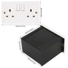 Hidden Wall Outlet, Secret Wall Double Plug Socket Wall Hiding Storage, Secret Outlet Box For Hiding Money Jewellery - White - View 2