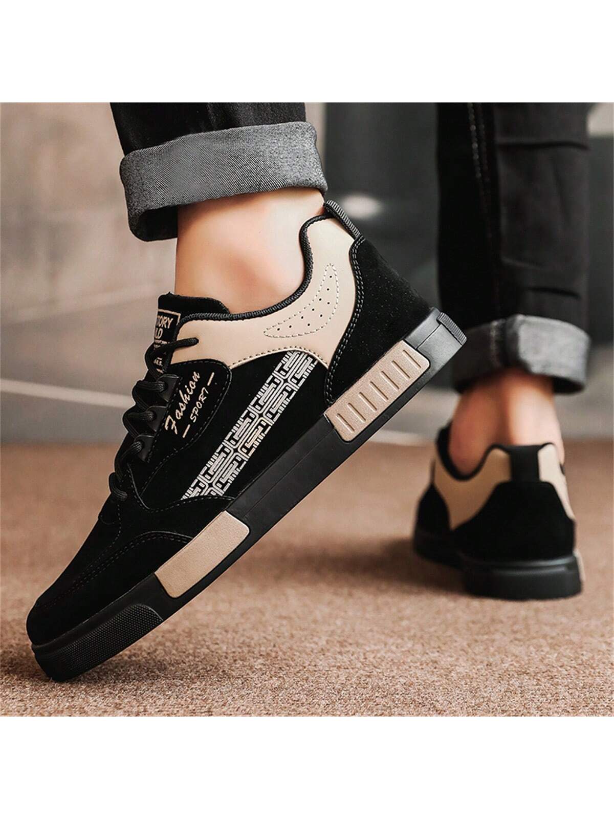 حذاء كاجوال كاجوال جلدي ربطة لين متنوع للرجال، أحذ...