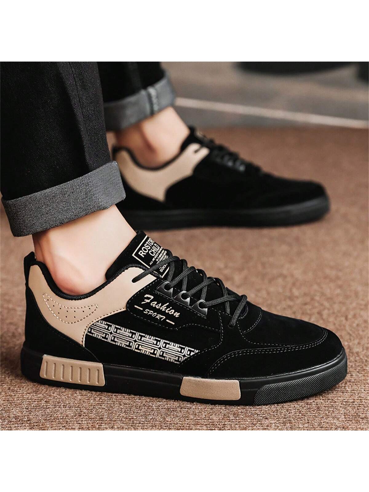 حذاء كاجوال كاجوال جلدي ربطة لين متنوع للرجال، أحذ...