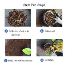 Soil Sifter 12 In (1/4'' Mesh Screen) Stackable Dirt Sifter For Soil Sand Rocks And Compost - one-size - View 6