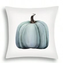 4 pièces/1 pièce Taie d'oreiller décorative imprimée avec lettre et vigne de citrouille de récolte d'automne, housse de coussin de décoration de maison pour le Jour de Action de grâce