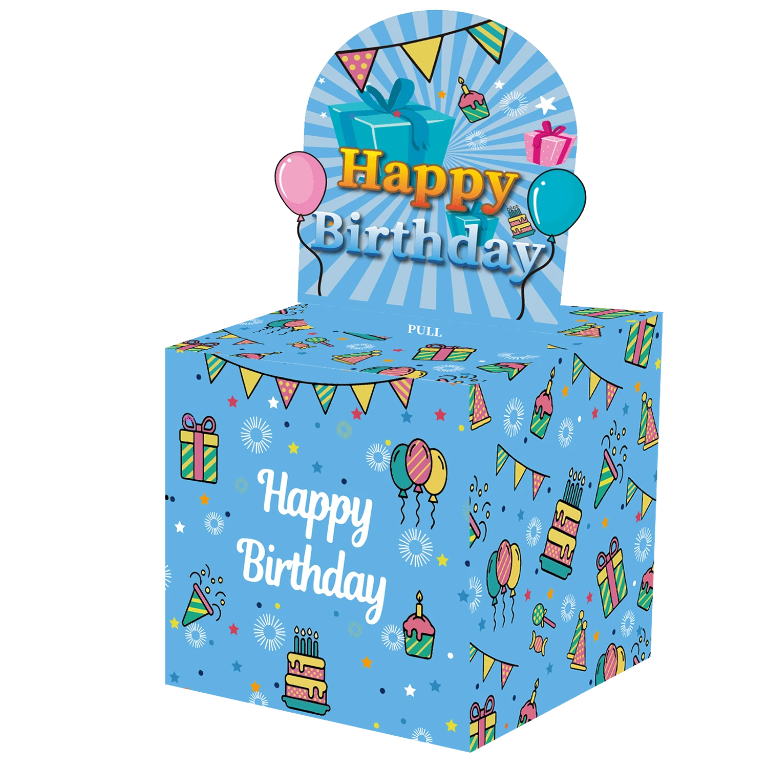 1 hộp quà tặng tiền mặt mừng sinh nhật, 1 thiệp chúc mừng sinh nhật và 50 túi trong suốt, hộp đựng tiền mặt thích hợp để tổ chức sinh nhật, Halloween, Lễ Tạ ơn, Giáng sinh