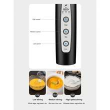 1pc Egg Beater For Charging Stainless Steel Milk Frother, Modern Silver Automatic Hand-Held Portable Battery Operated Whisk For Kitchen (Not Available While Charging) - Multicolor - View 6