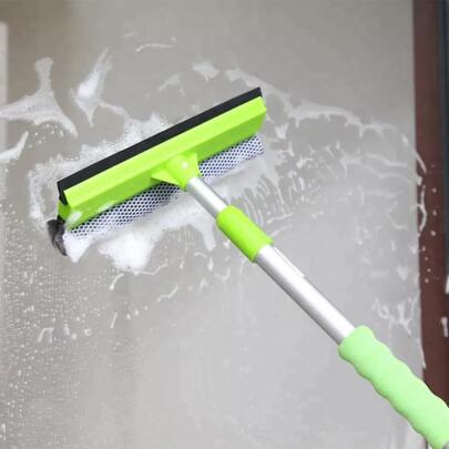 Rodo Limpa Vidro Limpador Mágico Para Janelas Com Cabo Reforçado Extensor Telescópio 88cm Mop 2 em 1