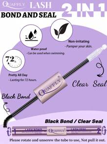 Lash Bond And Seal 10ML Bond And Seal Lash Glue Long Lasting Lash Cluster Glue Black Lash Bond DIY Lash Extension Bond And Seal For Beginner Eyelash Bond And Seallash Glue,Eyelash Glue