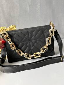 Luxury Women's Handbag And Crossbody Chain Strap - 黑色 - 查看 5