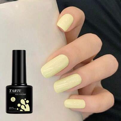 TARTU 1pc 8ml Gel Nail Polish 6 Color Fall Shine Finish Semi Permanent Glitter Sequins Nail Polish Soak Off Uv Varnish Nail Art For Manicure Nail Design Varnish Semi Permanent Esmalte Yellow Nails