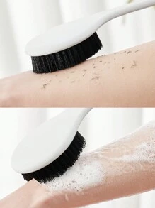1 Máy Tính Tay Cầm Dài Than Tre Lông Mềm Tắm Bàn Chải, Thân Thiện Với Da Mát Xa Chà Bàn Chải Tắm, tự Chà Rửa Lưng - Đen và trắng - Xem 3