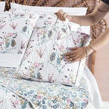 Valley Bedspread SINGLE + 1 Pillow Holder Matelada Velvety Touch - Maggie - Xem 5