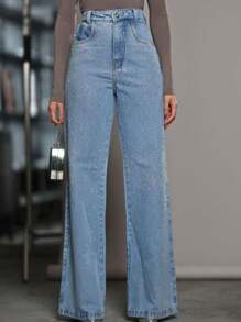 Shiny Jeans. - Blue - View 2