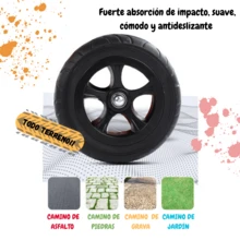 Triciclo para niños con barra de Empuje - Rosa - Ver 3