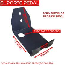 Suporte de Parede Para Bicicleta UNIVERSAL PEDAL Com Furo Para Cadeado