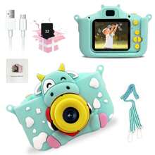 PoddyPony New Style Toys Digital Kids Camera For 3-12 Year Old Boys Girls , Children Digital Video Camcorder Camera With Soft Silicone Cover, Best Christmas Birthday Festival Gift For Kids - 32G SD Card Included - Multicolor - View 17