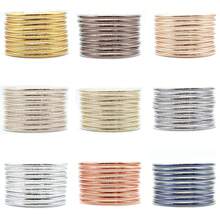 9 Stücke/Set glitzernde Jelly Armreifen für Frauen Armband, silbrige rosé-goldene Farben Armreife Armband