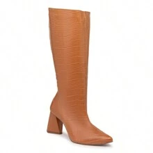 Women Knee-High Boots - Whisky - Xem 4