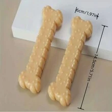狗玩具花生有香味尼龍材料耐咬牙玩具 - 黃色 - 查看 2