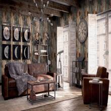 LFASCU 1 rollo 45cm x 50m papel contact de madera autoadhesivo y extraíble para pared, para sala de estar, dormitorio, cocina y salpicadero - Marrón - Ver 6