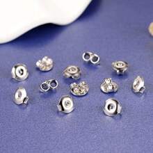50Pcs/100Pcs Stainless Steel Earring Backs Replacements, Hypoallergenic Earring Pin Backs, Secure Ear Locking For Stud Nut For Posts, 6.5mm