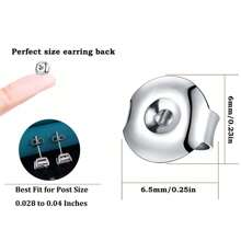 50Pcs/100Pcs Stainless Steel Earring Backs Replacements, Hypoallergenic Earring Pin Backs, Secure Ear Locking For Stud Nut For Posts, 6.5mm