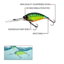 Topline Tackle 2pcs 15.5g/21g Crankbait Fishing Lure Artificial Hard Baits Jerkbait Wobbler Fishing Tackle Saltwater Long Tongue Crank Bait