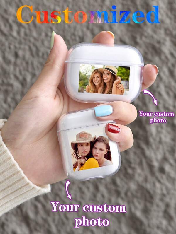 Customized Adorable Photo Case Cover, TPU Soft Transparent Protective Shell For Apple , Fitting For Couple, Pets, Family