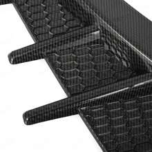 1 par de rejillas laterales universales para guardabarros de automóvil, adhesivo decorativo de cubierta de toma de aire de color fibra de carbono - Negro: talla única - Ver 5
