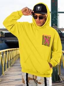 Blouse Moletom Be Authentic Oversid Print Streetwear CANGURU 1207 Fluxo Fx - 黃色 - 查看 5