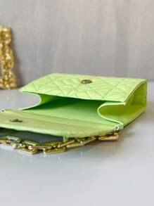 Luxury Women's Handbag And Crossbody Chain Strap - Lime Green - View 3