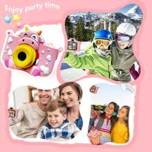 PoddyPony New Style Toys Digital Kids Camera For 3-12 Year Old Boys Girls , Children Digital Video Camcorder Camera With Soft Silicone Cover, Best Christmas Birthday Festival Gift For Kids - 32G SD Card Included - Multicolor - View 5