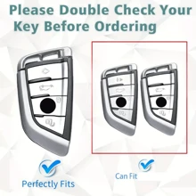 For BMW Key Fob Cover , Car Key Case For BMW For X1 For X2 For X3 For X5 For X6 2 5 6 7 Series 4 Buttons Smart Key Protector Holder Fashionable, And Beautiful Women's Keybag - With Keychain8 - View 4