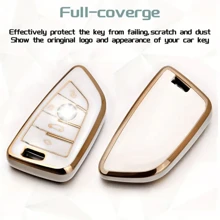 For BMW Key Fob Cover , Car Key Case For BMW For X1 For X2 For X3 For X5 For X6 2 5 6 7 Series 4 Buttons Smart Key Protector Holder Fashionable, And Beautiful Women's Keybag - With Keychain8 - View 6