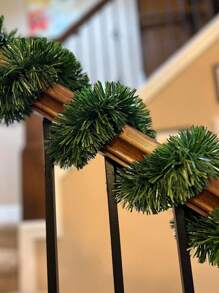 2 Pieces 9.8ft Christmas Green Tree Vine Decoration, Suitable For Outdoor Or Indoor Use, Christmas Decoration Garland, Artificial Garden Artificial Greening, Or Wedding Party Decoration, Christmas Thanksgiving Decoration, Holiday Atmosphere Decoration,Christmas - Multicolor - View 10