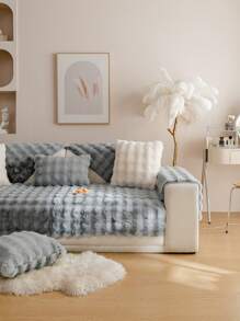 1pc sofá macio slipcover capa de sofá, conforto capa de sofá de pelúcia protetor de móveis para quarto escritório sala de estar decoração de casa